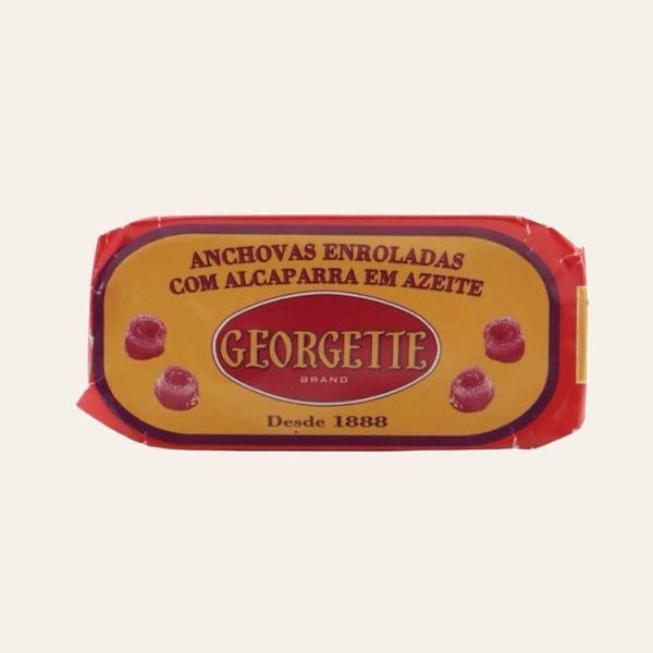 Georgette Anchovy Rolls with Capers tin